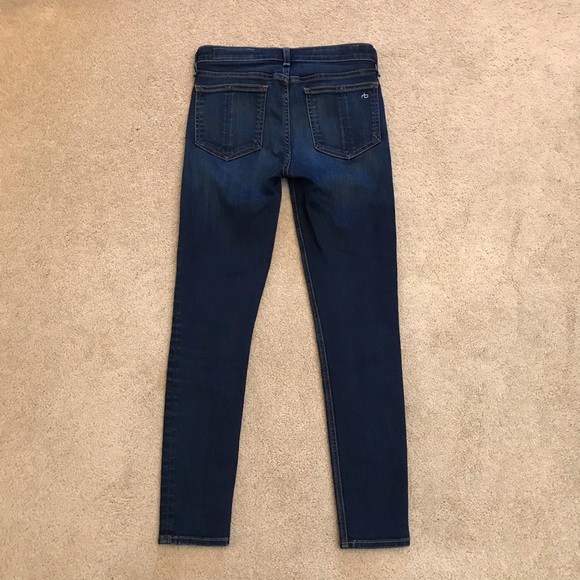 Rag and Bone Cate Mid Rise Skinny Jeans Womens Waist 24 Size 0 Dark Wash Blue - Picture 3 of 16
